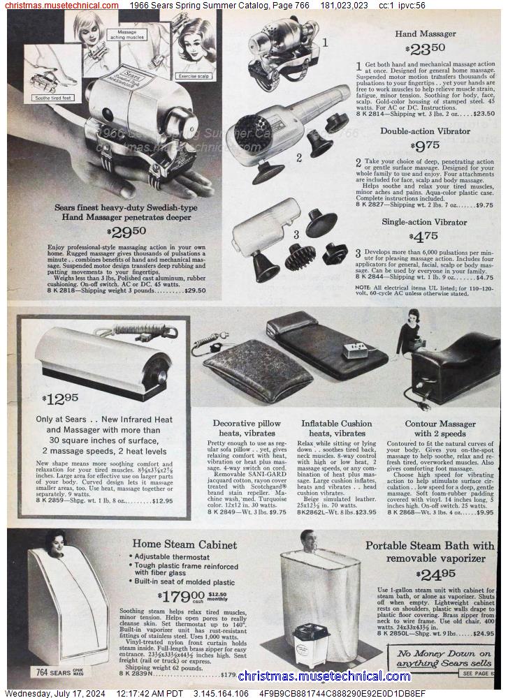 1966 Sears Spring Summer Catalog, Page 766