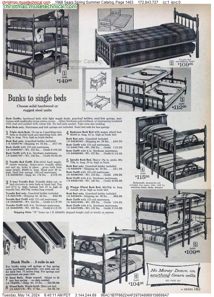 1966 Sears Spring Summer Catalog, Page 1463