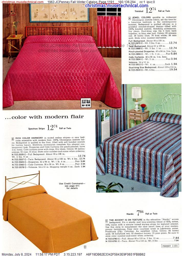 1963 JCPenney Fall Winter Catalog, Page 1191