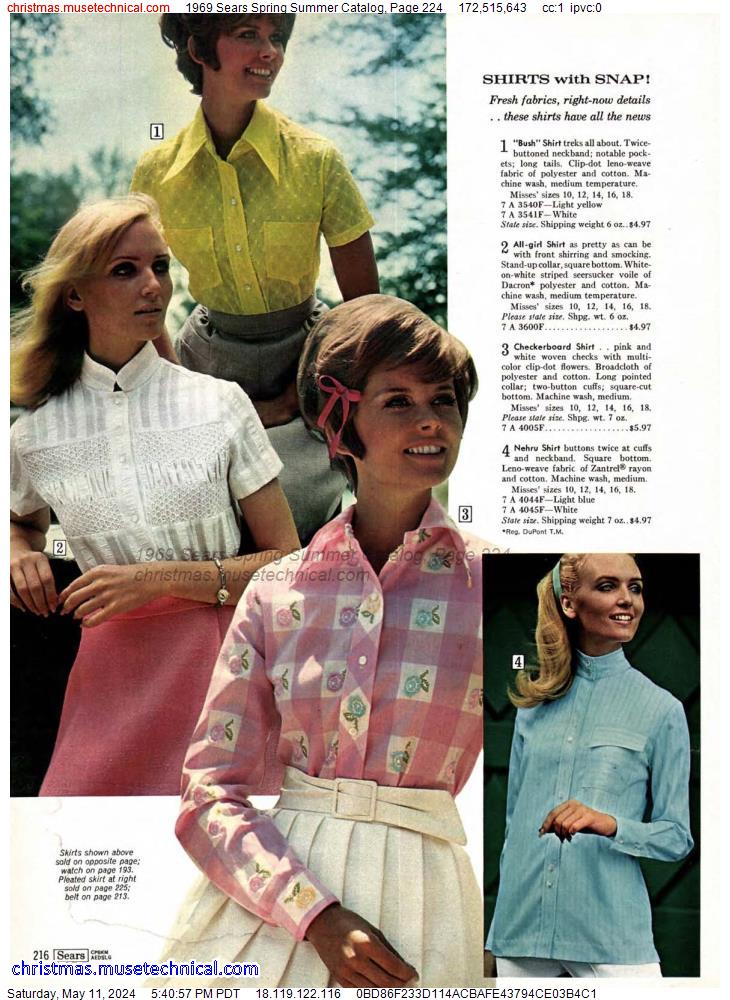 1969 Sears Spring Summer Catalog, Page 224