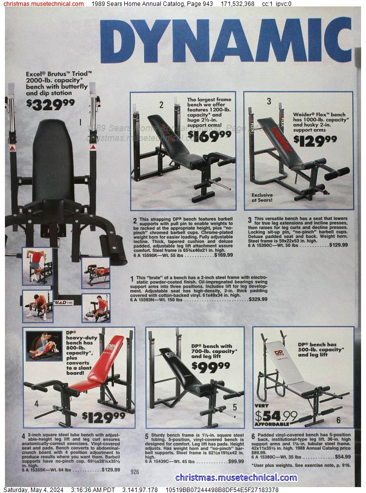 1989 Sears Home Annual Catalog, Page 943