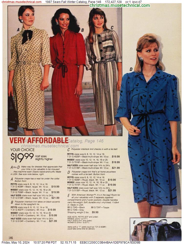 1987 Sears Fall Winter Catalog, Page 146