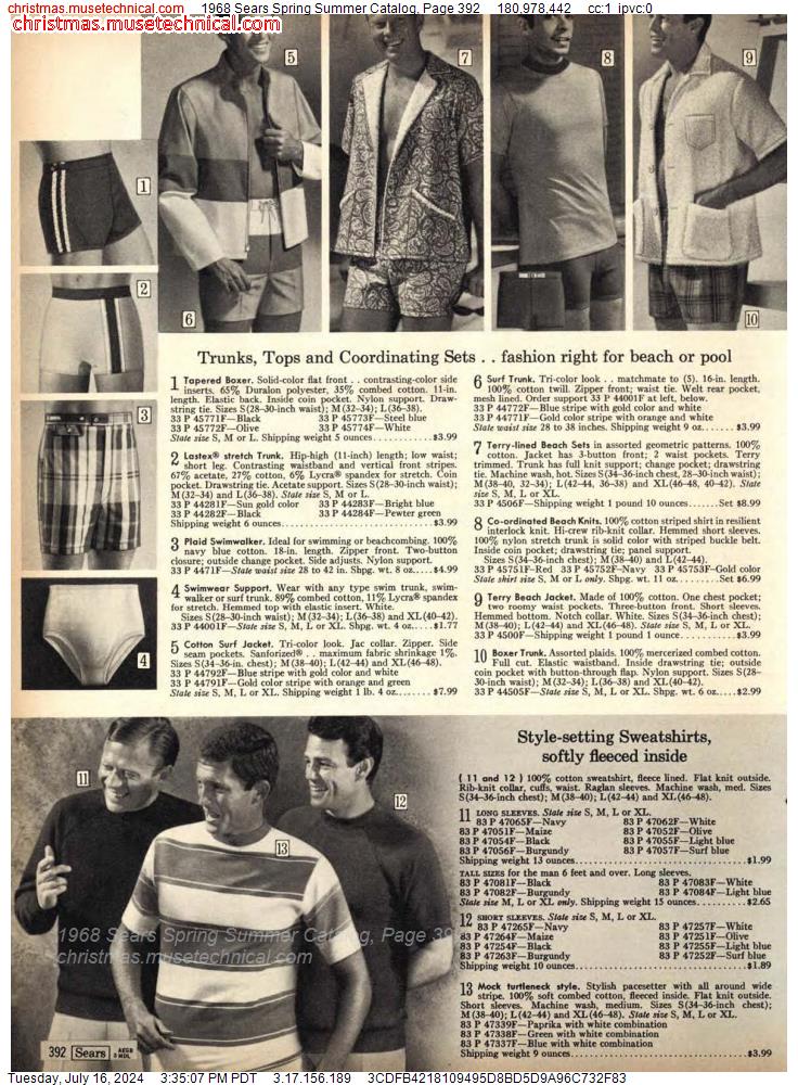 1968 Sears Spring Summer Catalog, Page 392