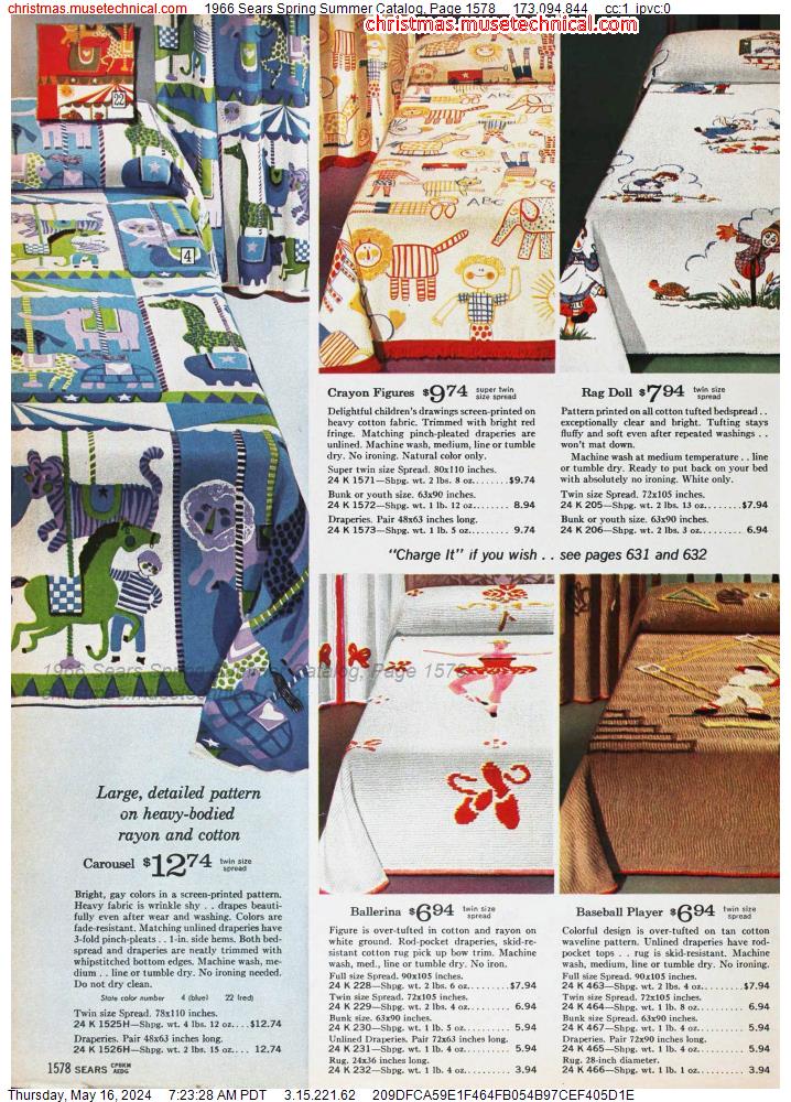 1966 Sears Spring Summer Catalog, Page 1578