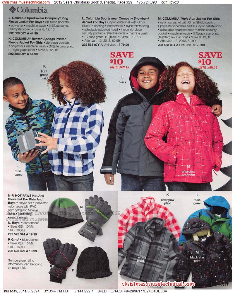 2012 Sears Christmas Book (Canada), Page 329