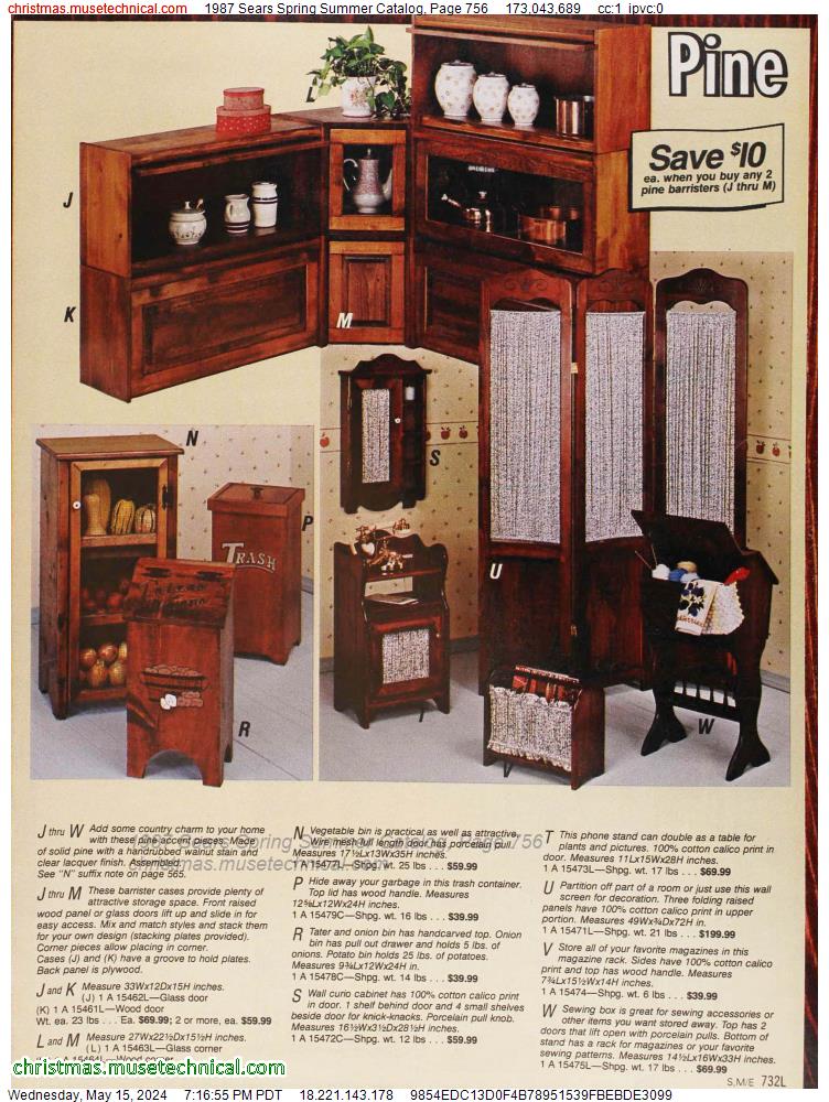 1987 Sears Spring Summer Catalog, Page 756