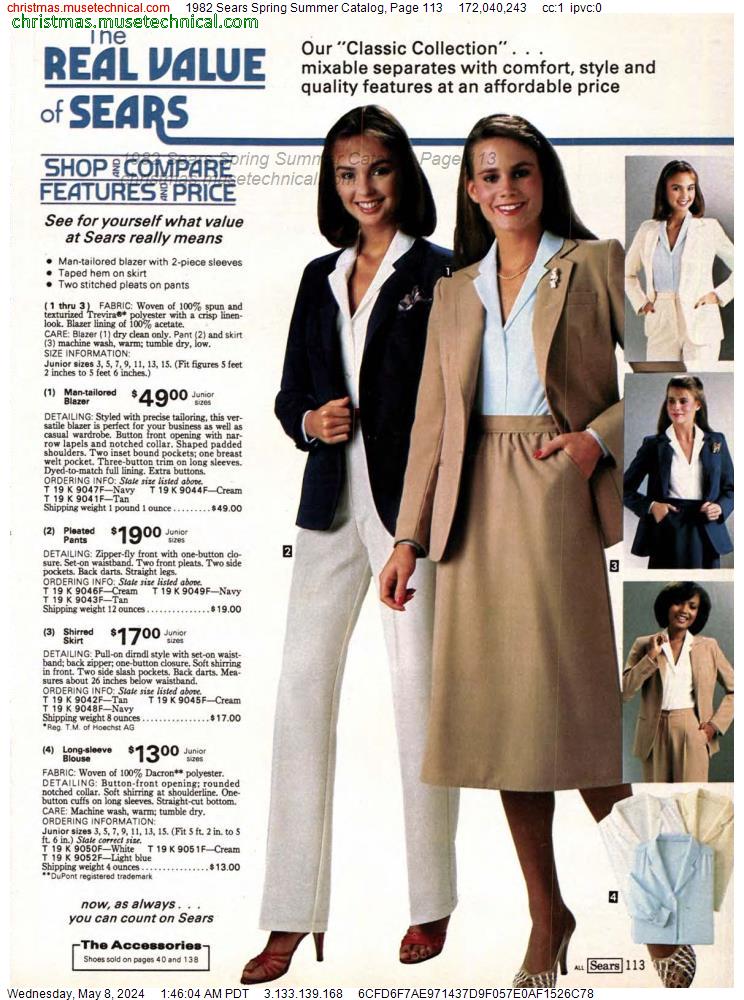 1982 Sears Spring Summer Catalog, Page 113