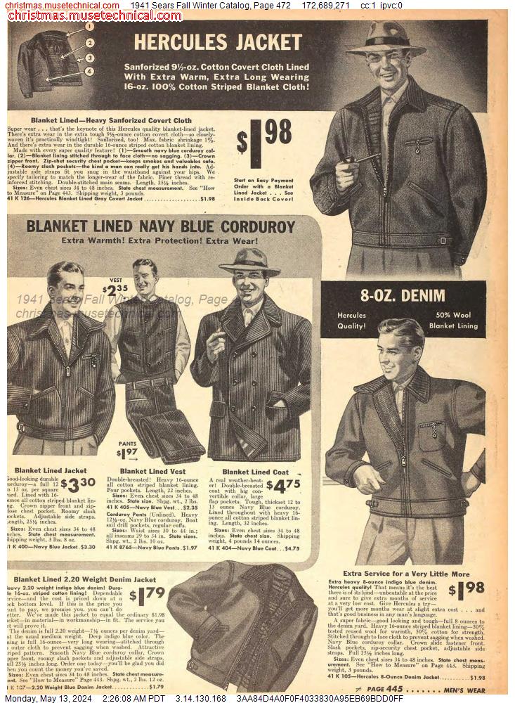 1941 Sears Fall Winter Catalog, Page 472