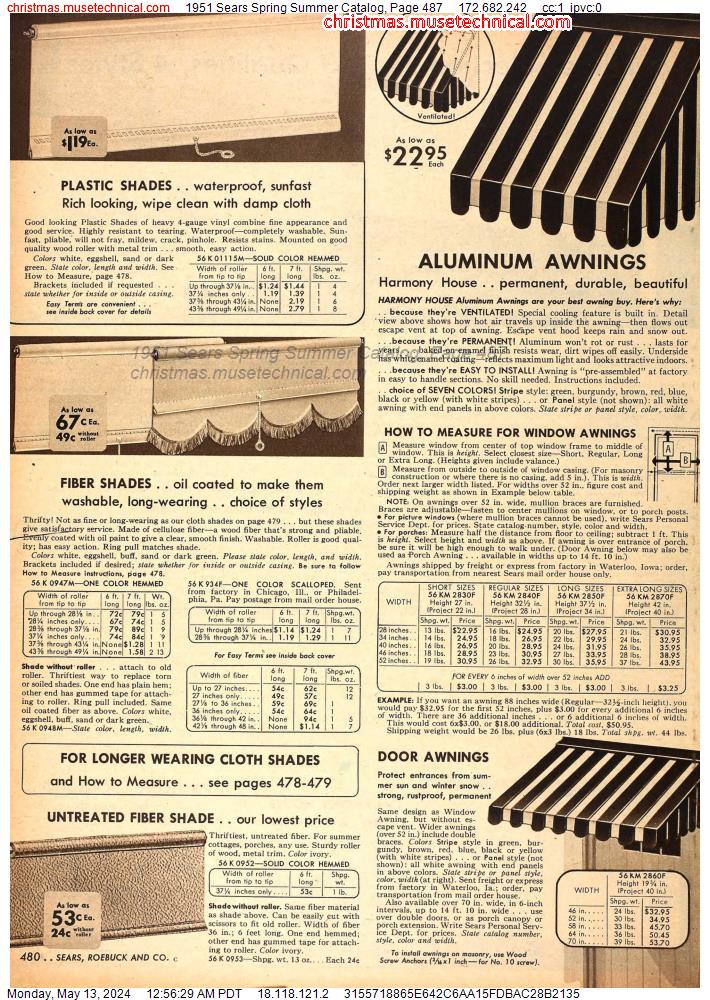 1951 Sears Spring Summer Catalog, Page 487