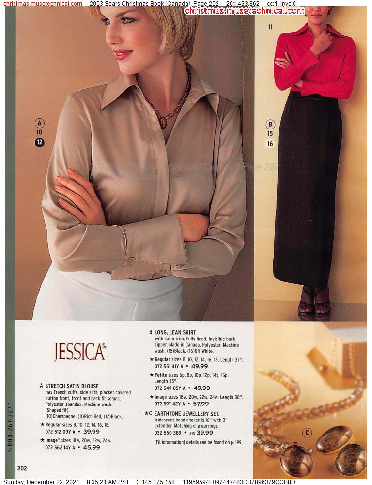 2003 Sears Christmas Book (Canada), Page 202