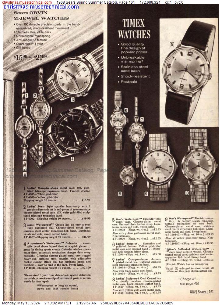 1968 Sears Spring Summer Catalog, Page 161