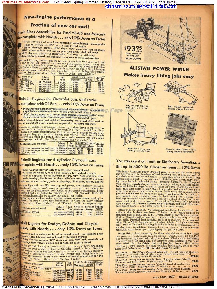 1948 Sears Spring Summer Catalog, Page 1061