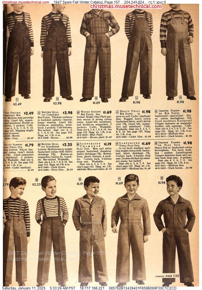 1947 Sears Fall Winter Catalog, Page 157