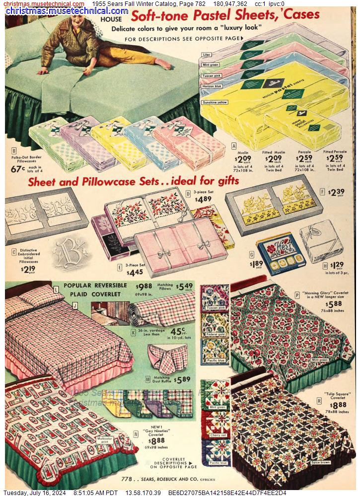 1955 Sears Fall Winter Catalog, Page 782