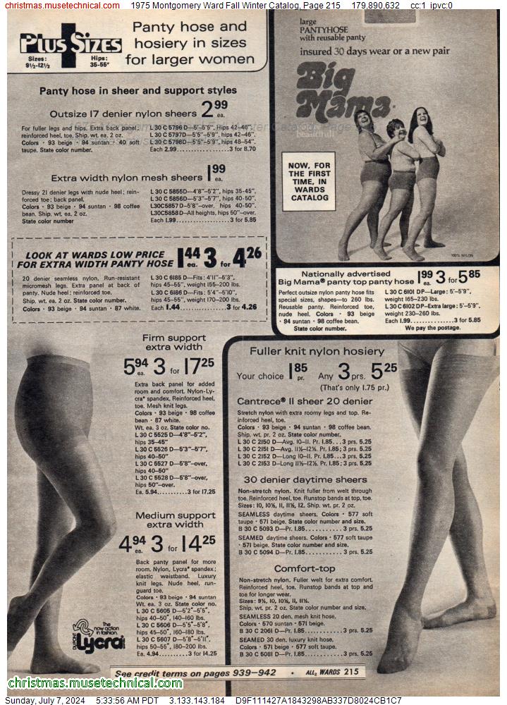 1975 Montgomery Ward Fall Winter Catalog, Page 215