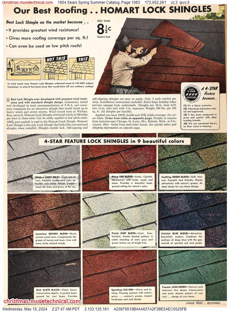 1954 Sears Spring Summer Catalog, Page 1063