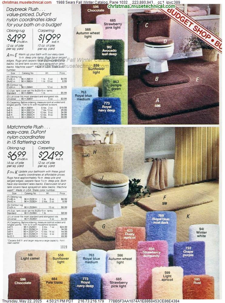 1988 Sears Fall Winter Catalog, Page 1032