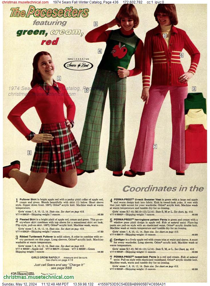 1974 Sears Fall Winter Catalog, Page 436