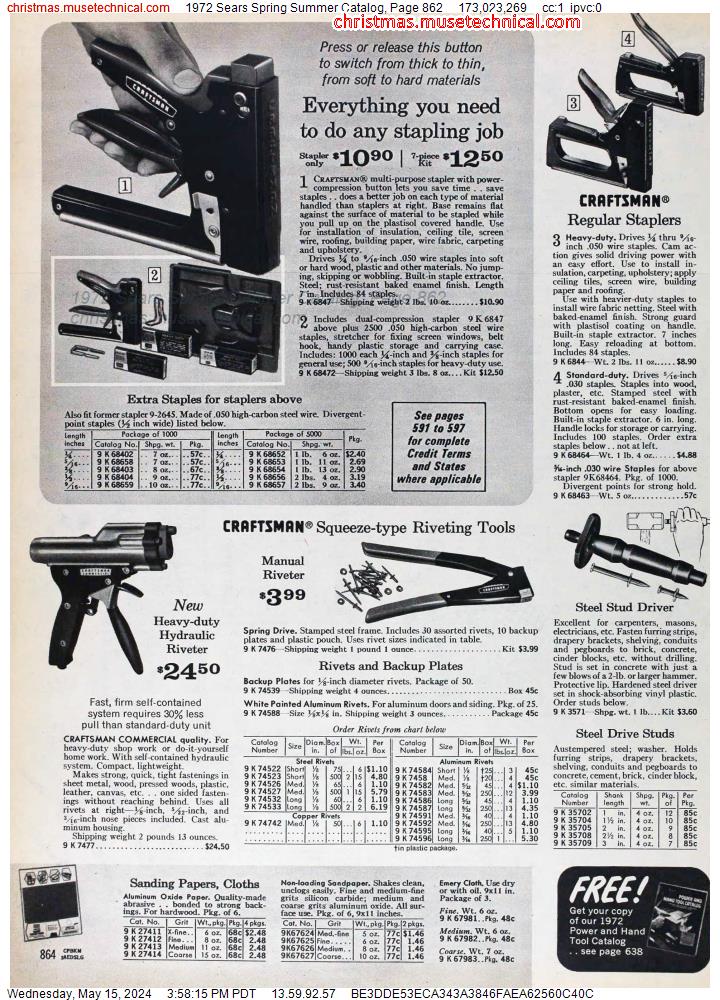 1972 Sears Spring Summer Catalog, Page 862
