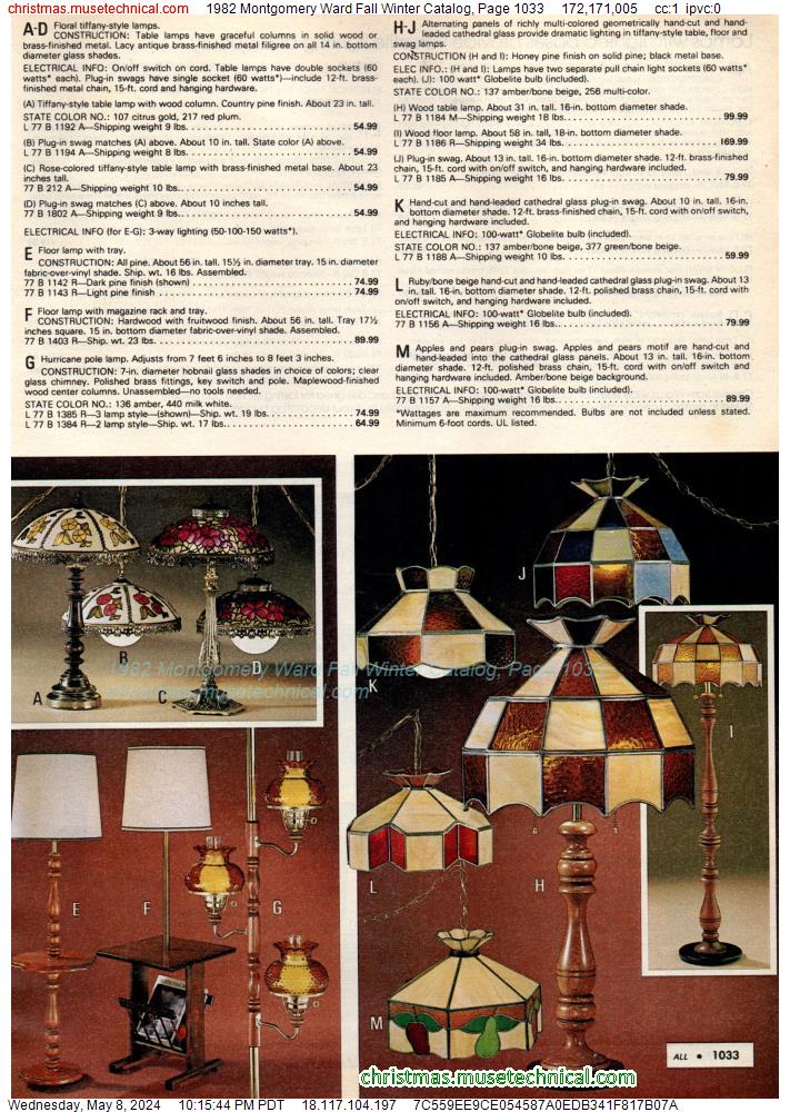 1982 Montgomery Ward Fall Winter Catalog, Page 1033