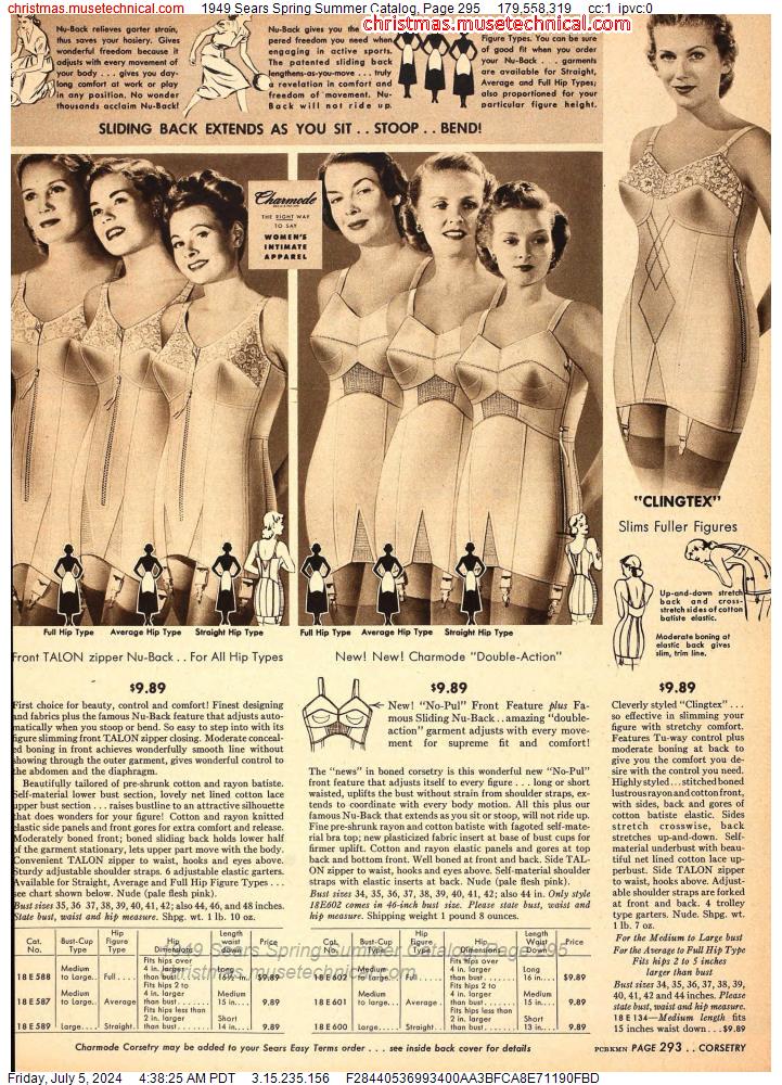 1949 Sears Spring Summer Catalog, Page 295