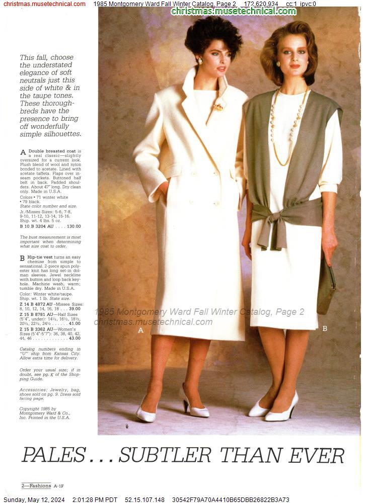 1985 Montgomery Ward Fall Winter Catalog, Page 2