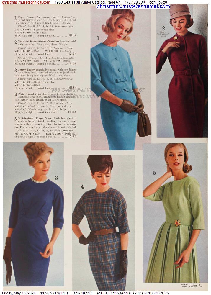 1963 Sears Fall Winter Catalog, Page 67
