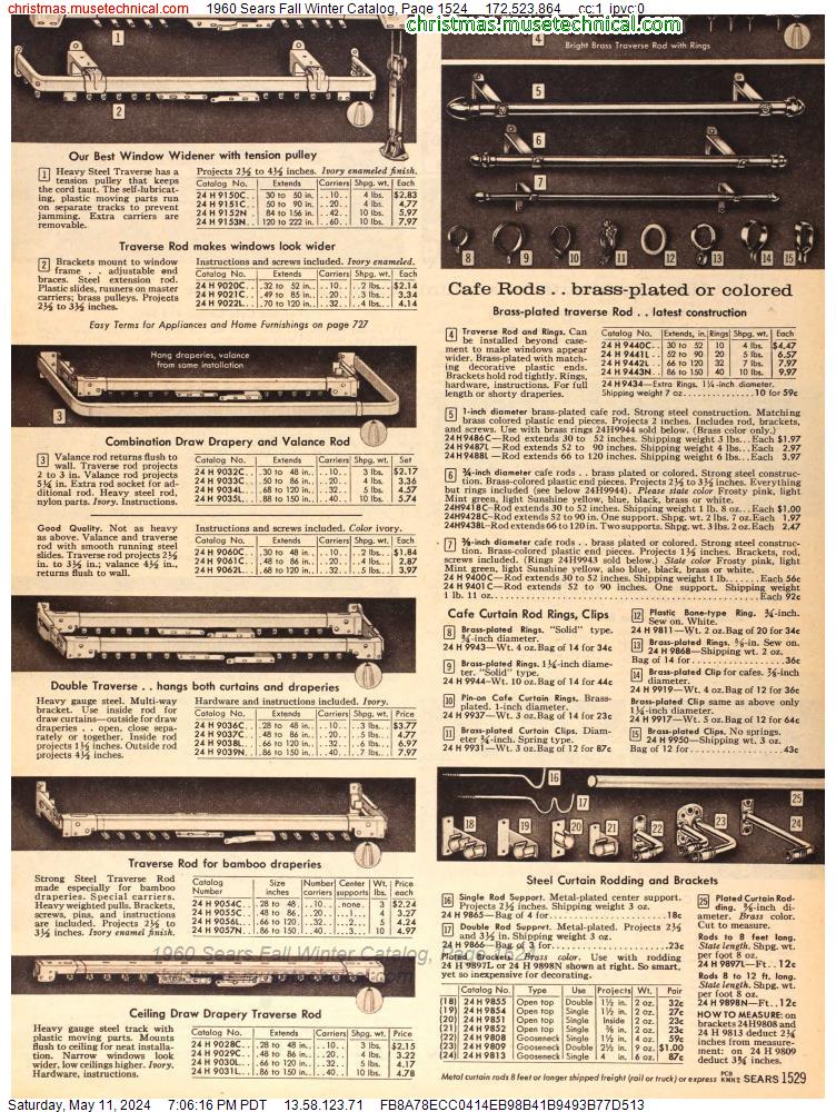 1960 Sears Fall Winter Catalog, Page 1524