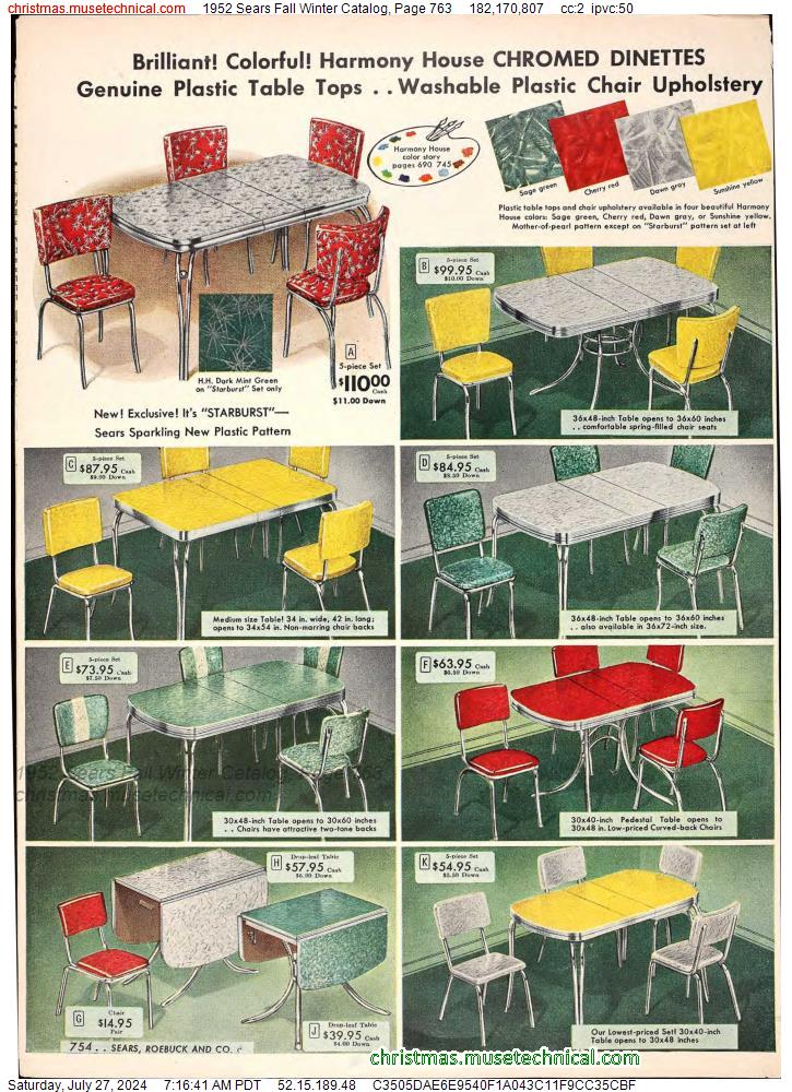 1952 Sears Fall Winter Catalog, Page 763