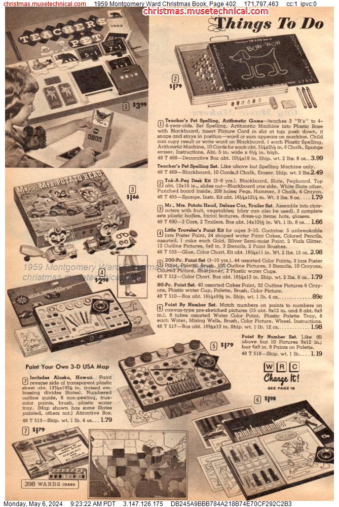 1959 Montgomery Ward Christmas Book, Page 402