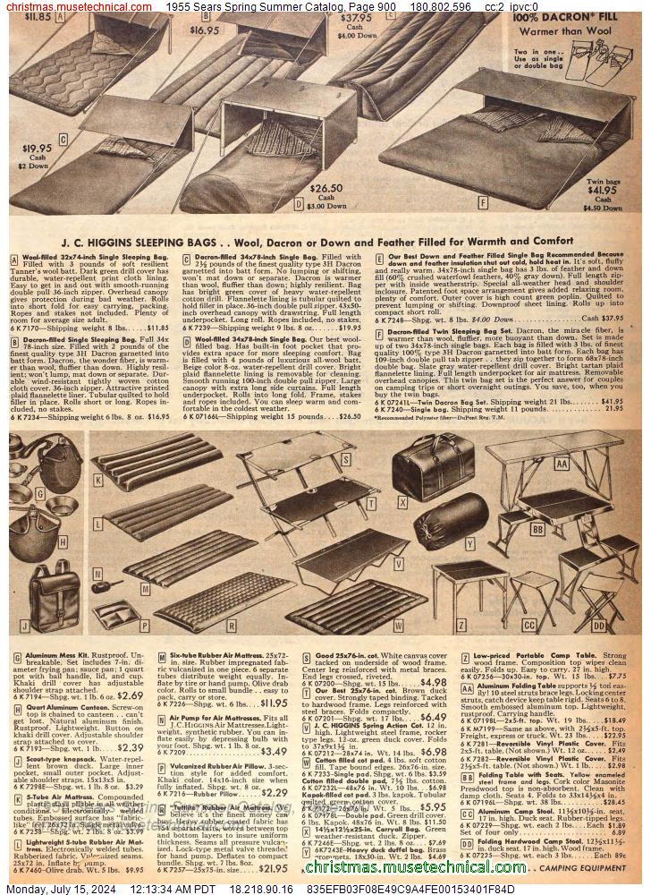 1955 Sears Spring Summer Catalog, Page 900
