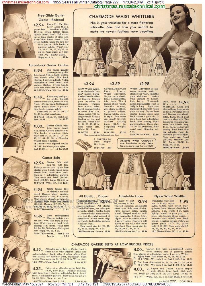 1955 Sears Fall Winter Catalog, Page 227