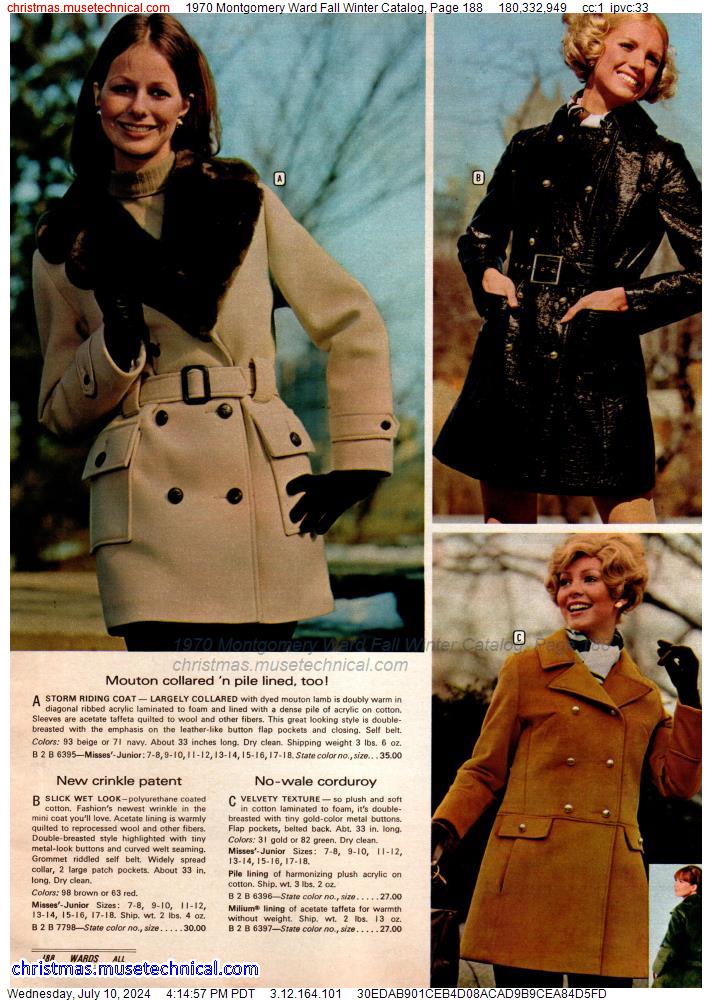 1970 Montgomery Ward Fall Winter Catalog, Page 188