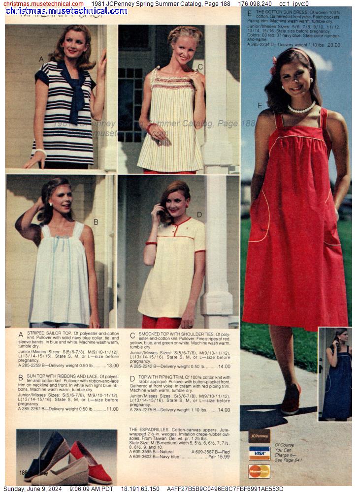 1981 JCPenney Spring Summer Catalog, Page 188
