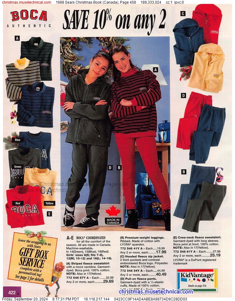 1998 Sears Christmas Book (Canada), Page 458