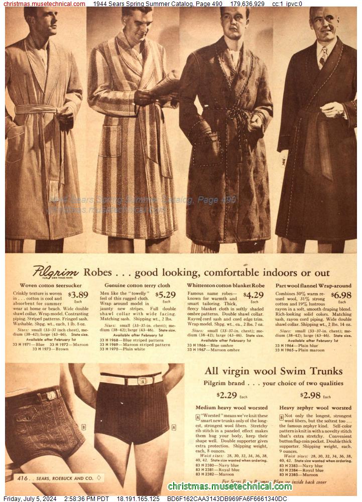 1944 Sears Spring Summer Catalog, Page 490