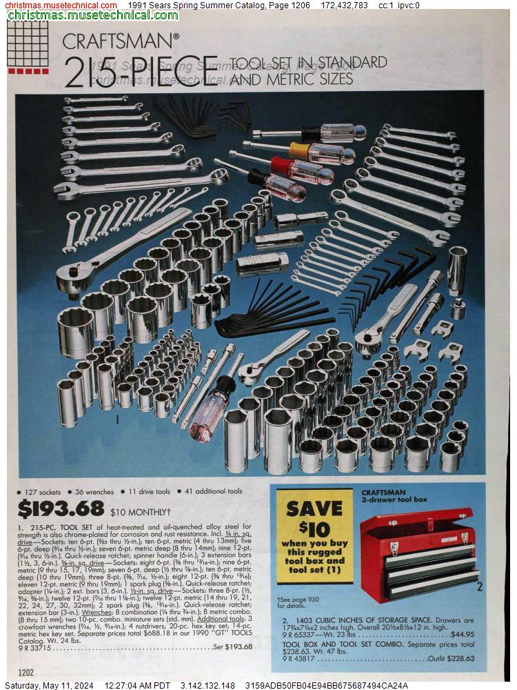 1991 Sears Spring Summer Catalog, Page 1206