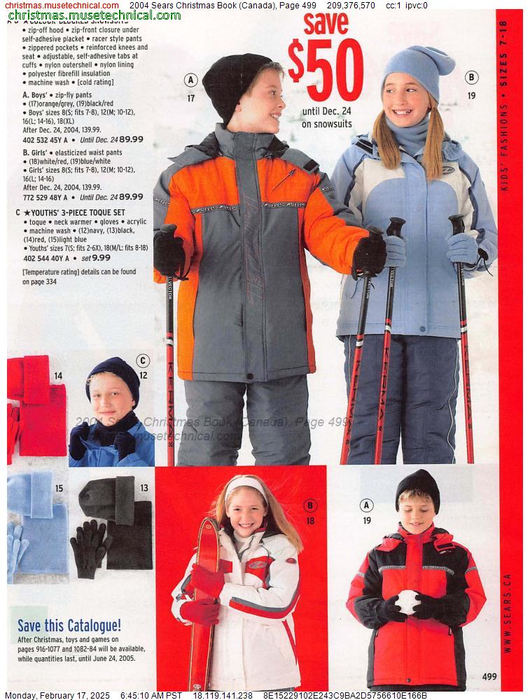 2004 Sears Christmas Book (Canada), Page 499