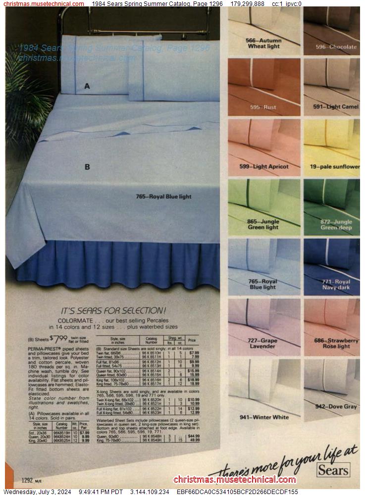 1984 Sears Spring Summer Catalog, Page 1296