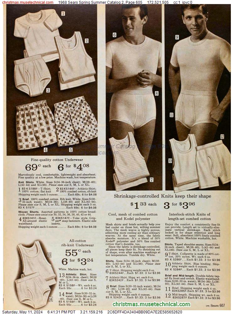 1968 Sears Spring Summer Catalog 2, Page 605