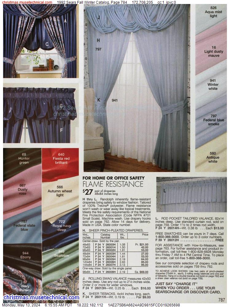 1992 Sears Fall Winter Catalog, Page 784