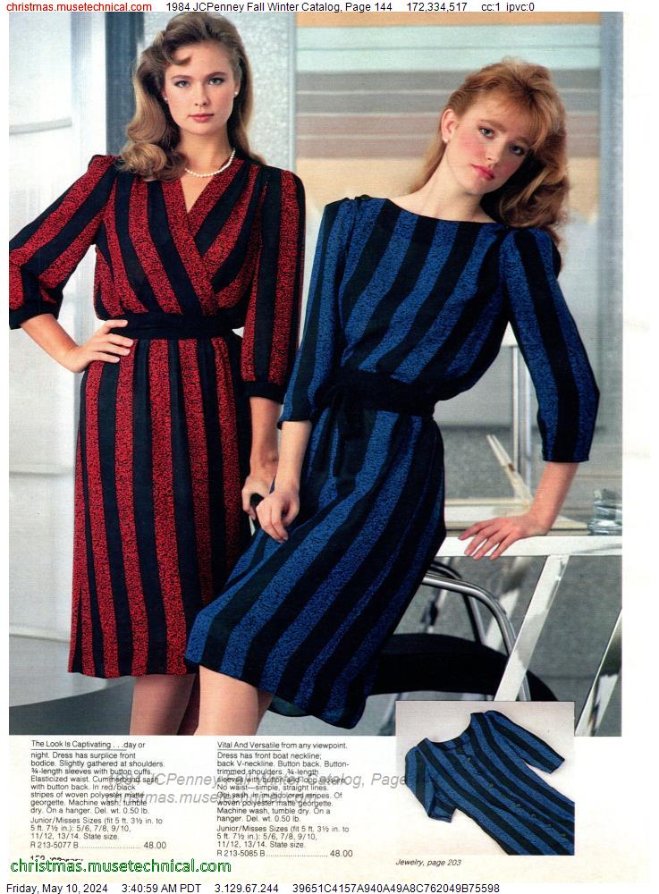 1984 JCPenney Fall Winter Catalog, Page 144
