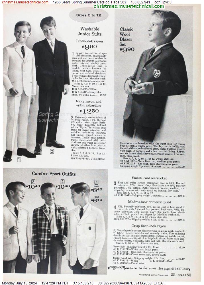 1966 Sears Spring Summer Catalog, Page 503