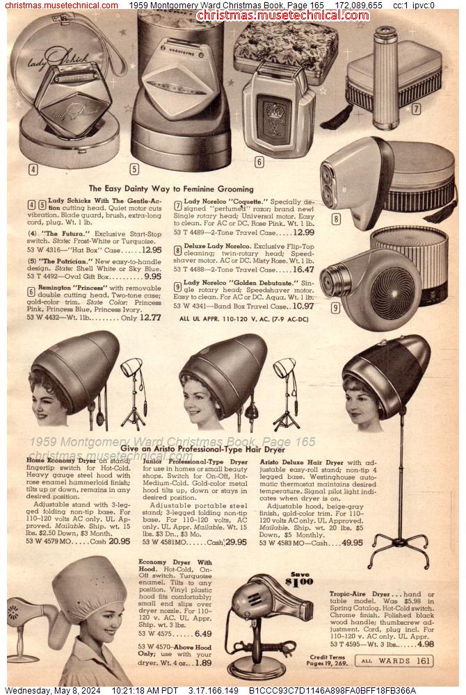 1959 Montgomery Ward Christmas Book, Page 165