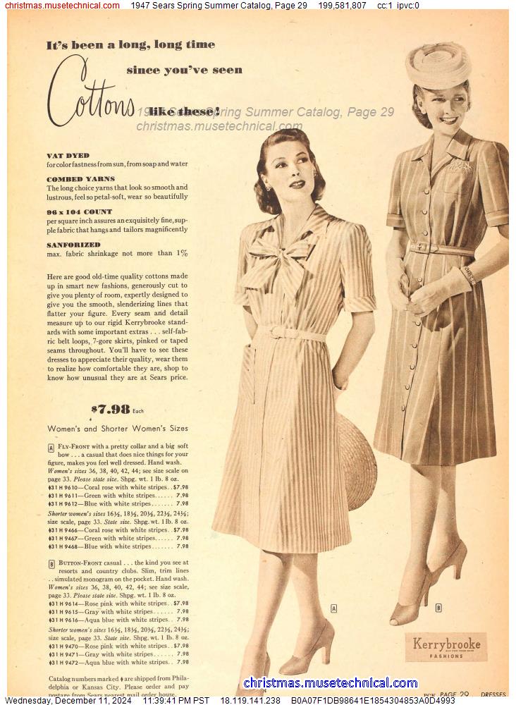 1947 Sears Spring Summer Catalog, Page 29