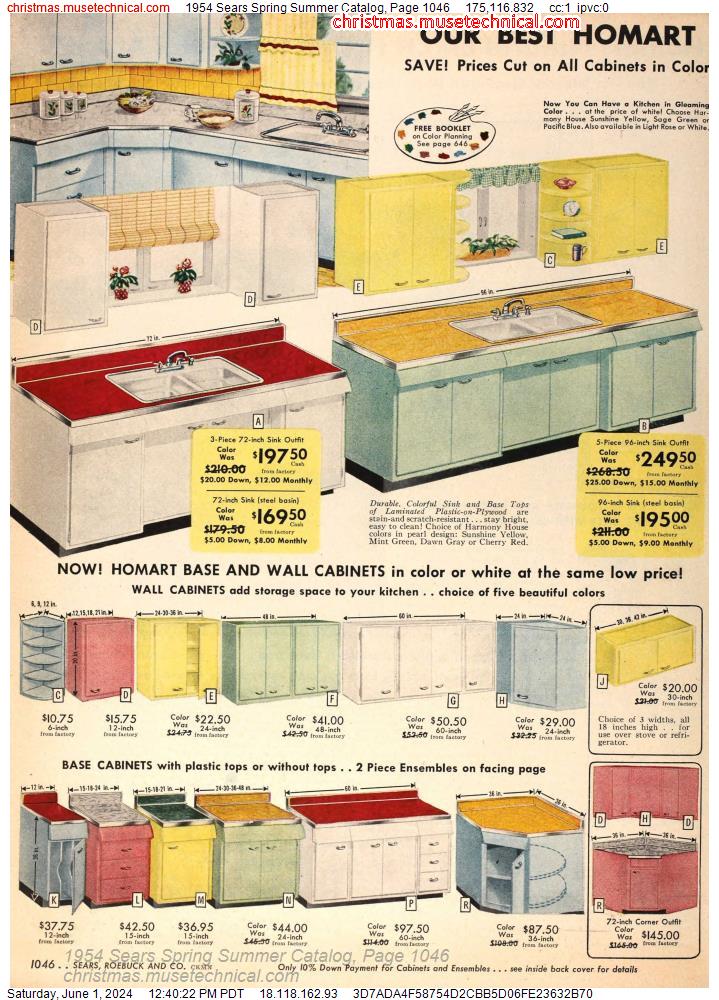 1954 Sears Spring Summer Catalog, Page 1046