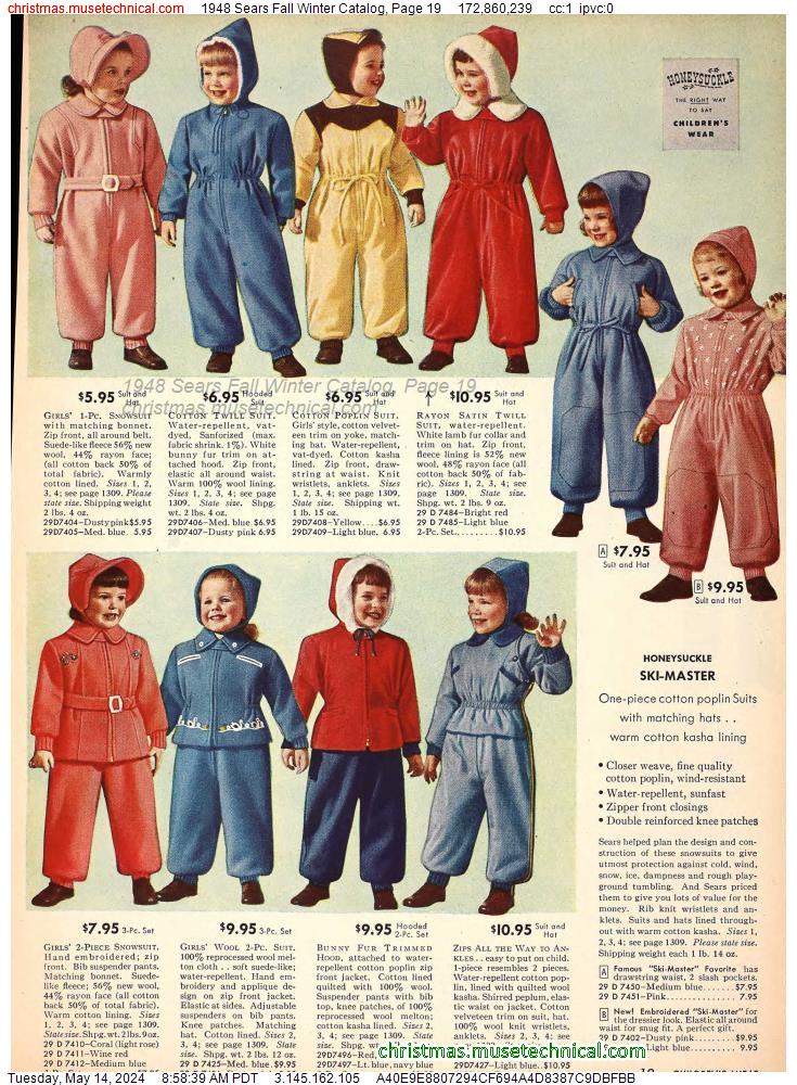 1948 Sears Fall Winter Catalog, Page 19