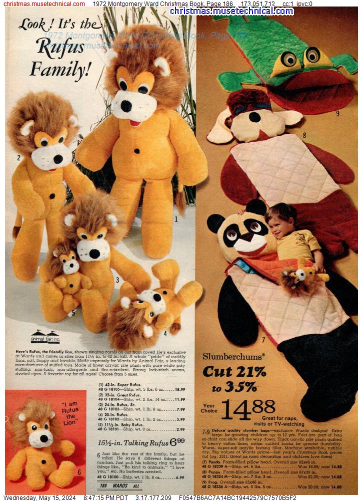 1972 Montgomery Ward Christmas Book, Page 186