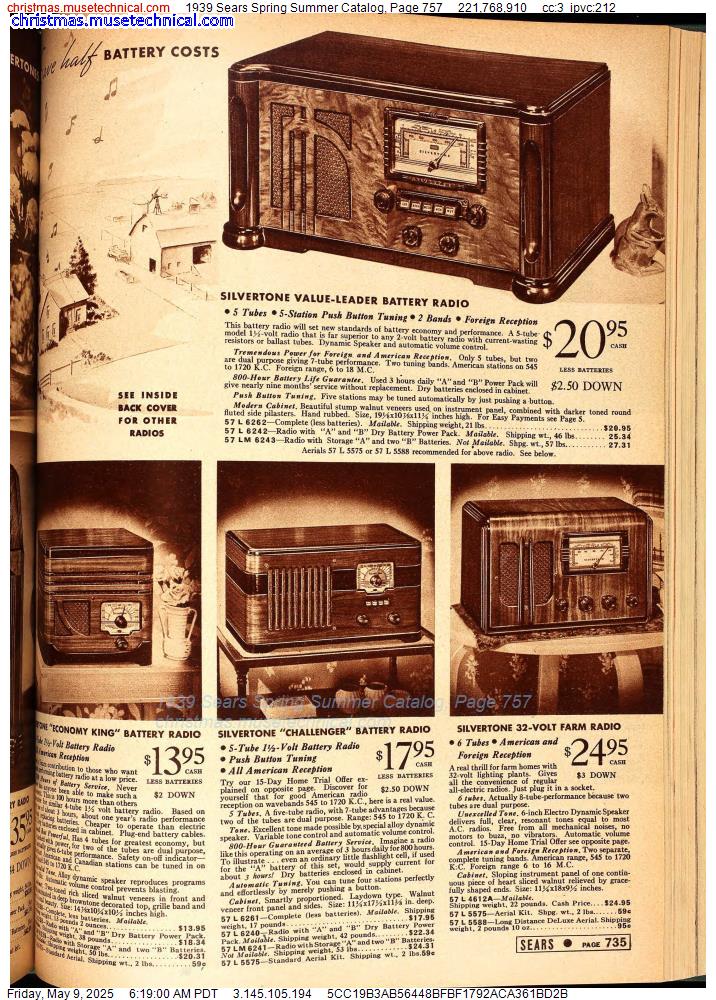 1939 Sears Spring Summer Catalog, Page 757