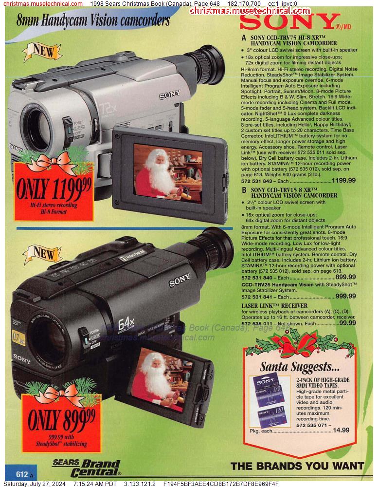 1998 Sears Christmas Book (Canada), Page 648